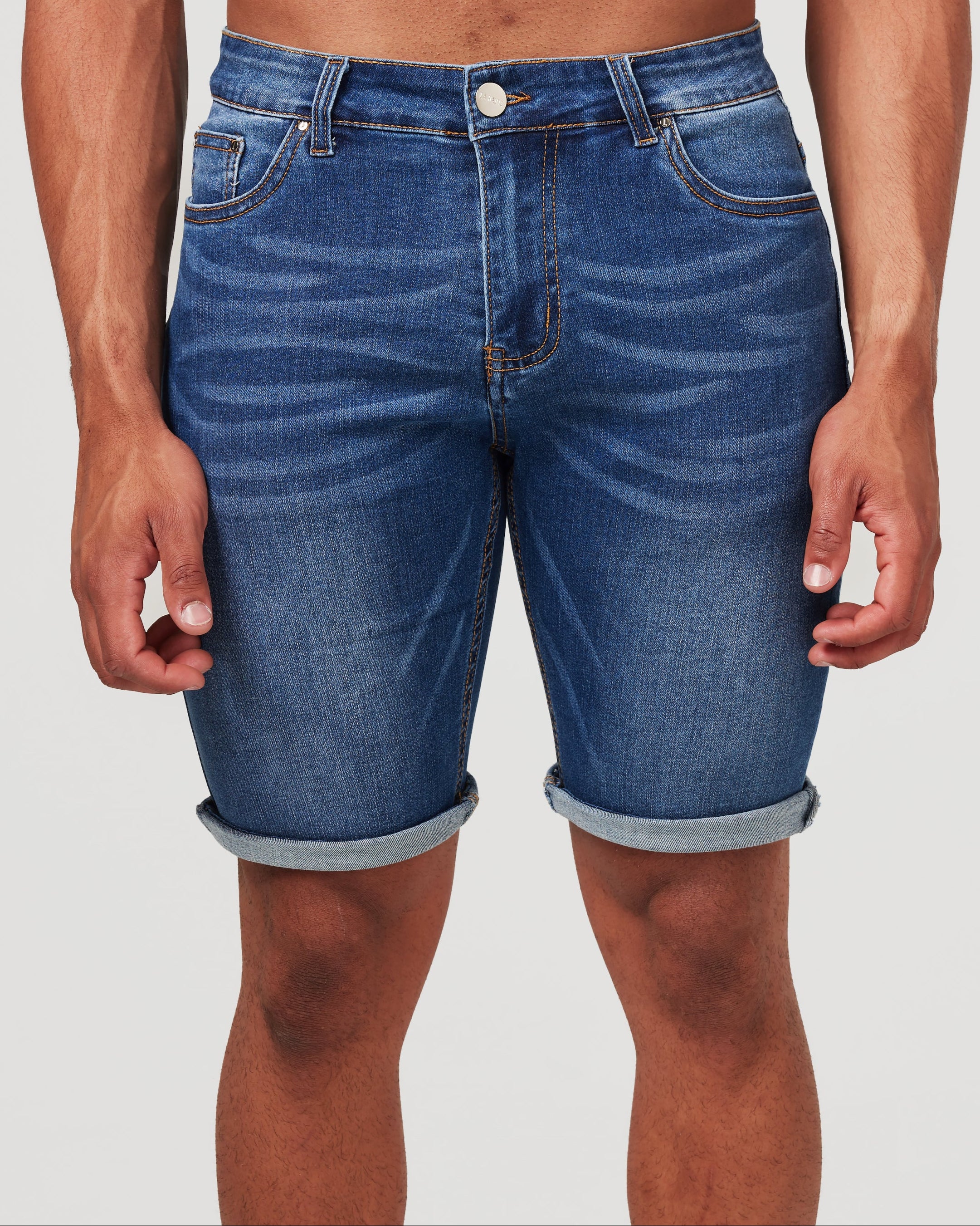 Dark Blue Denim Shorts