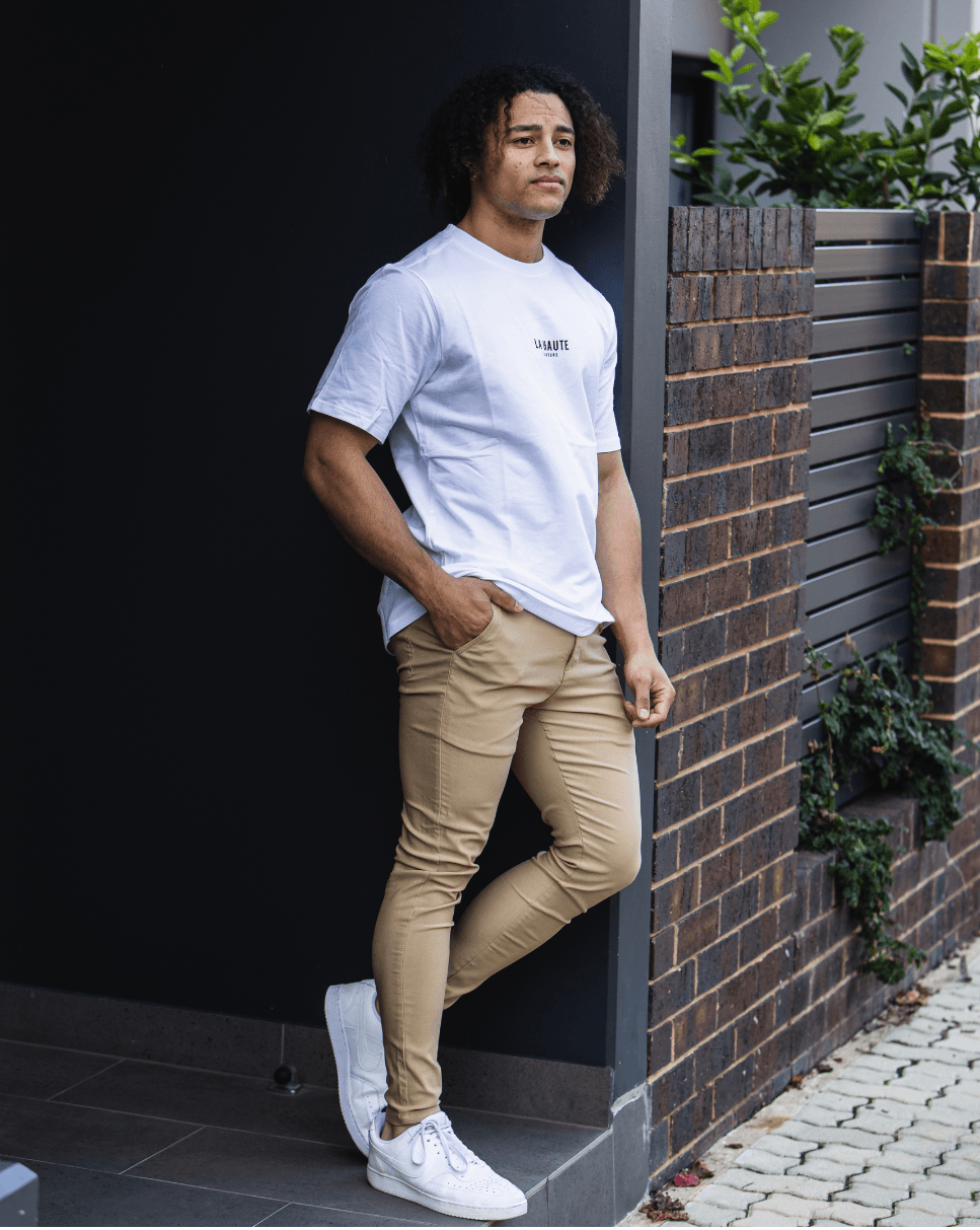 Beige Skinny Fit Chino