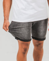 Charcoal Denim Shorts