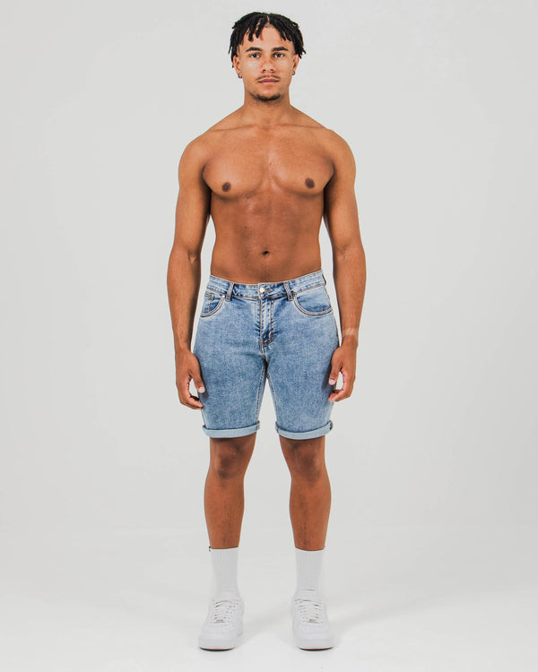 Buy DIESEL Regular Fit Denim Shorts with Light Whiskers | Blue Color Men |  AJIO LUXE