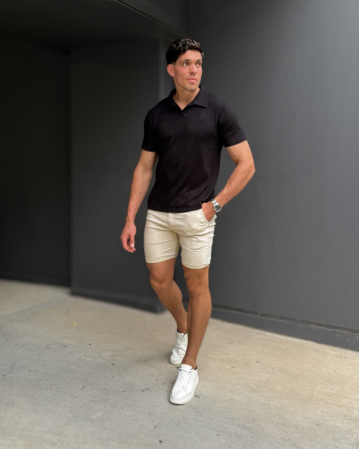 Black Oxford Polo