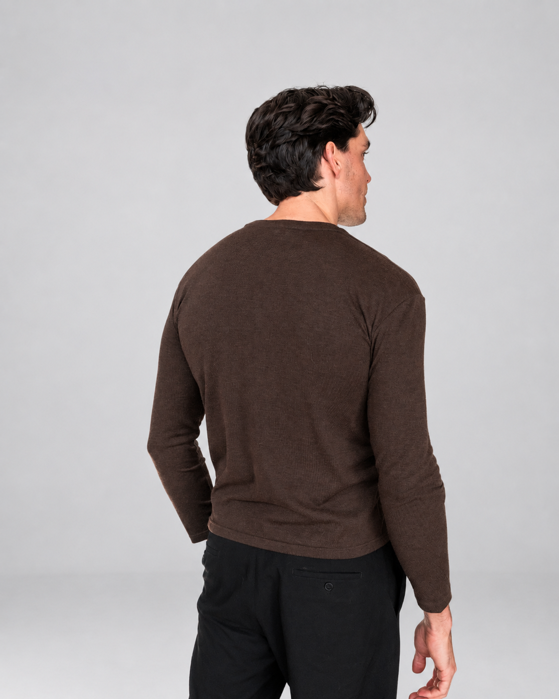 Espresso Long Sleeve Henley