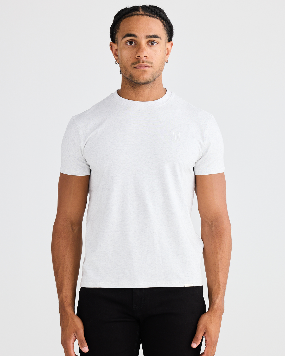 Stain Resistant Slim Fit Tee | Marl Grey