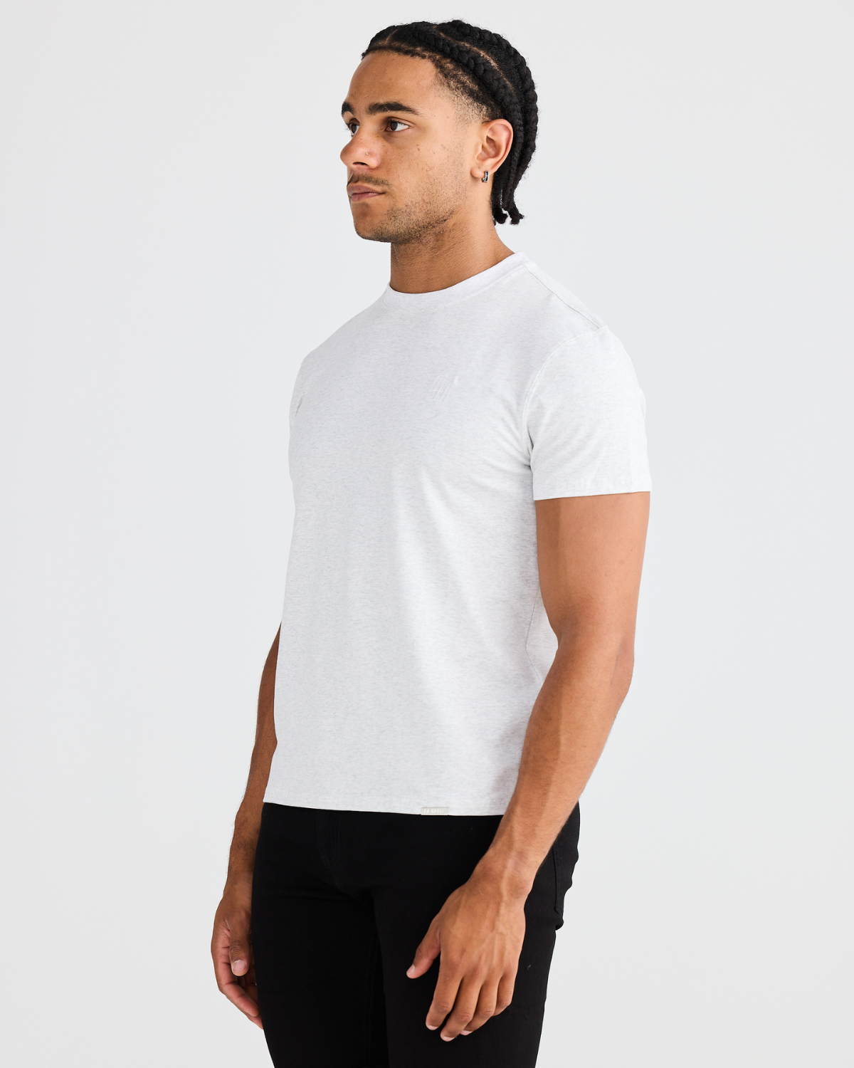 Stain Resistant Slim Fit Tee | Marl Grey