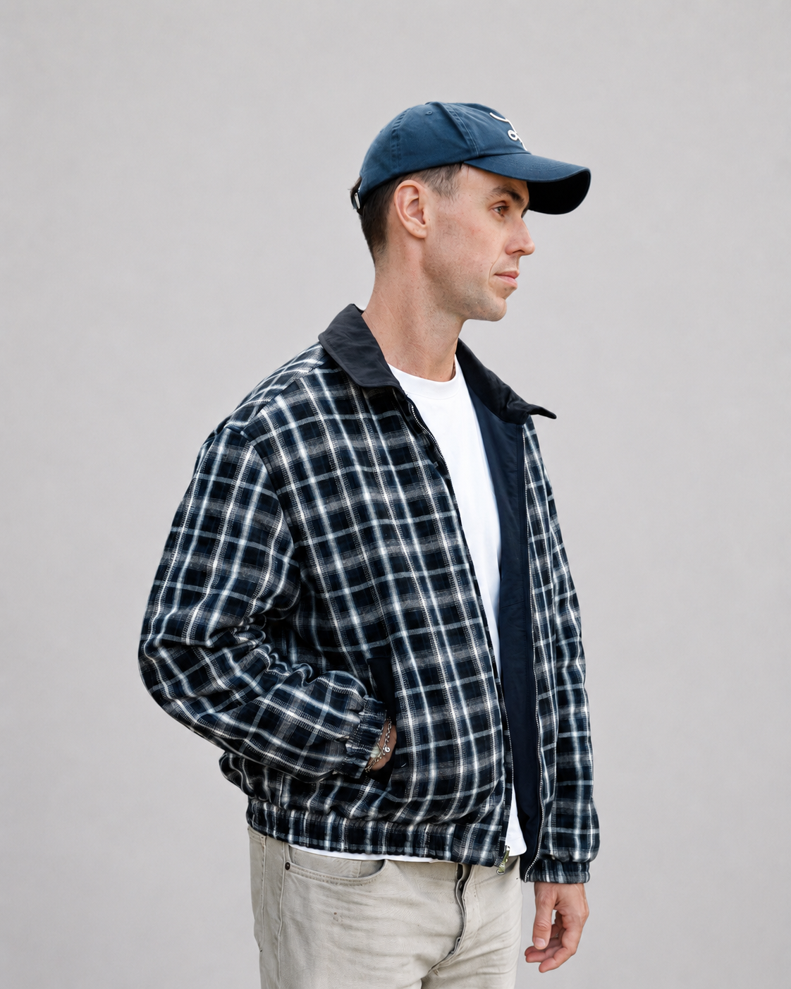 Navy Reversible Bomber Jacket