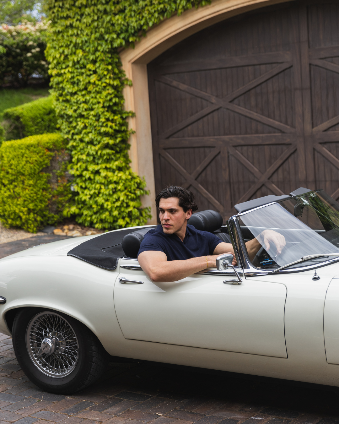 Navy Oxford Short Sleeve Polo