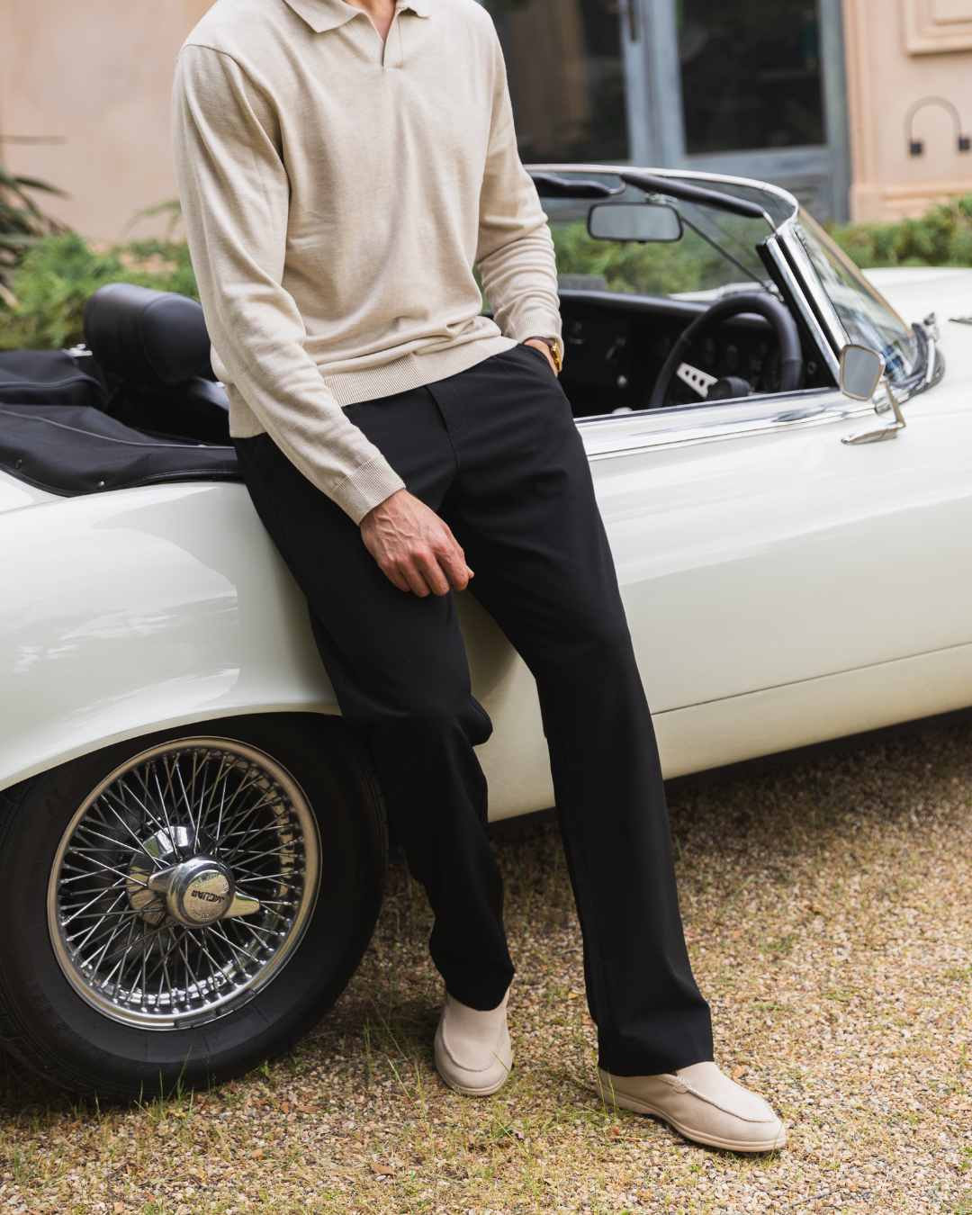 Black Wide Pleat Pant