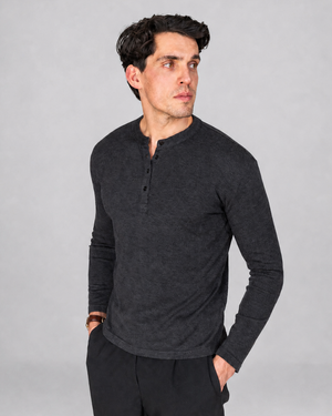 Charcoal Long Sleeve Henley