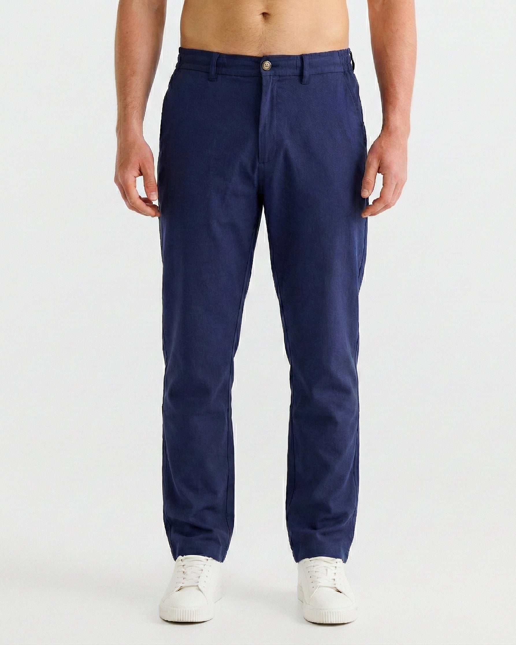 Navy Linen Pant