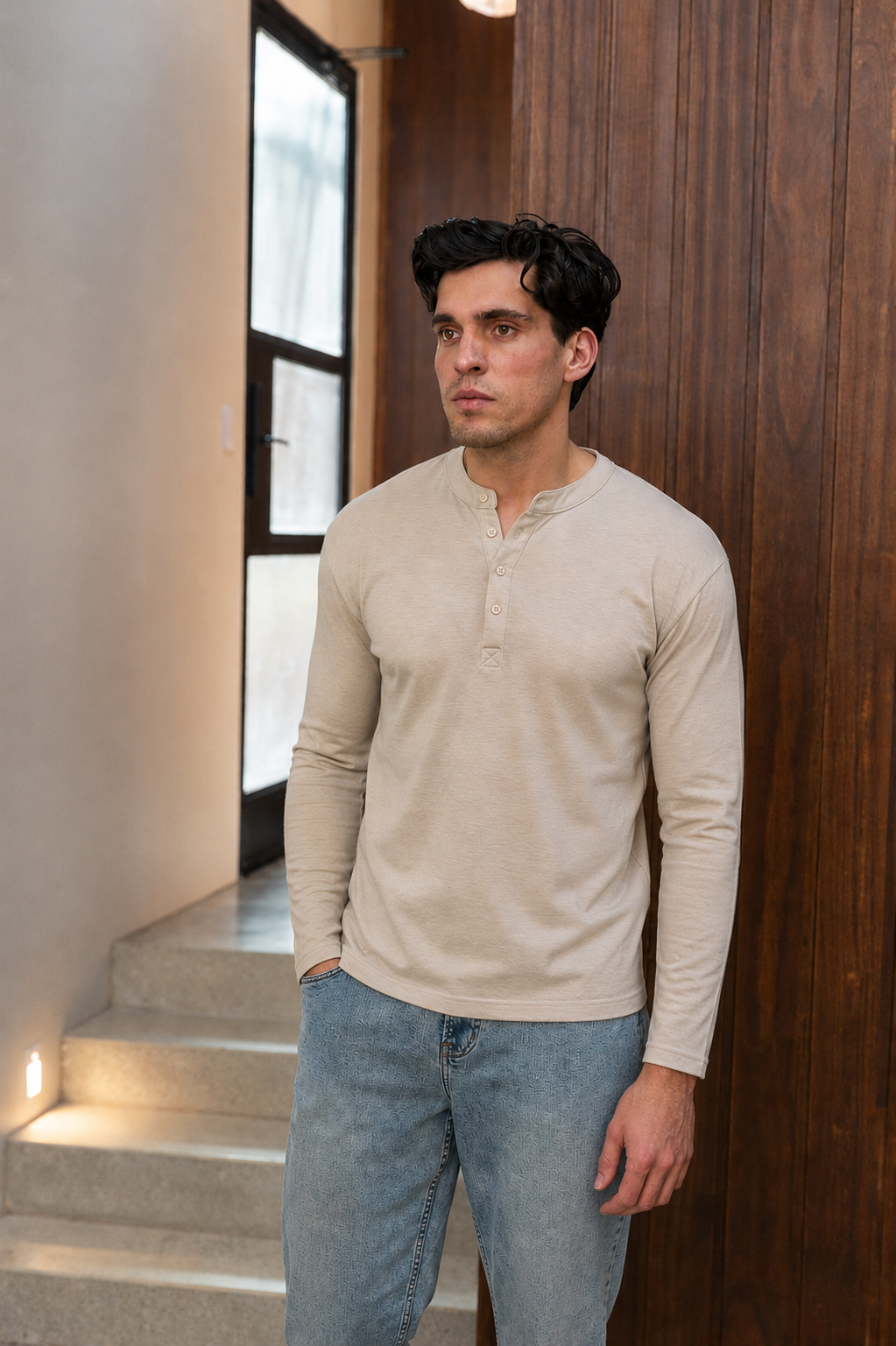 Oat Long Sleeve Henley