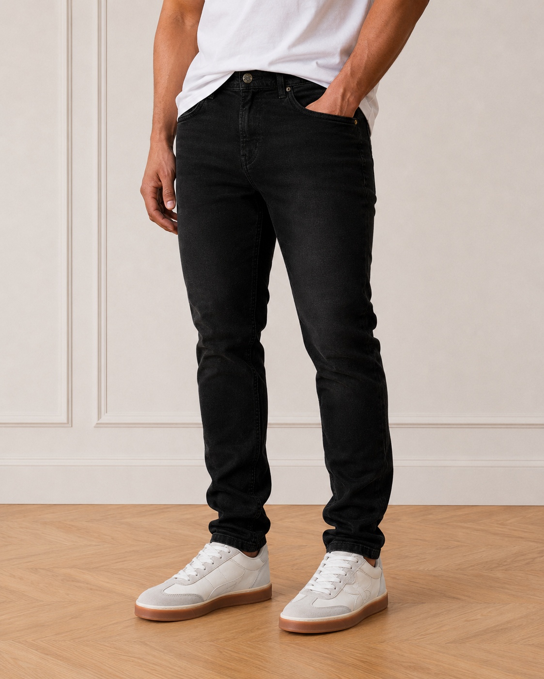 Vintage Black Slim Fit Jeans