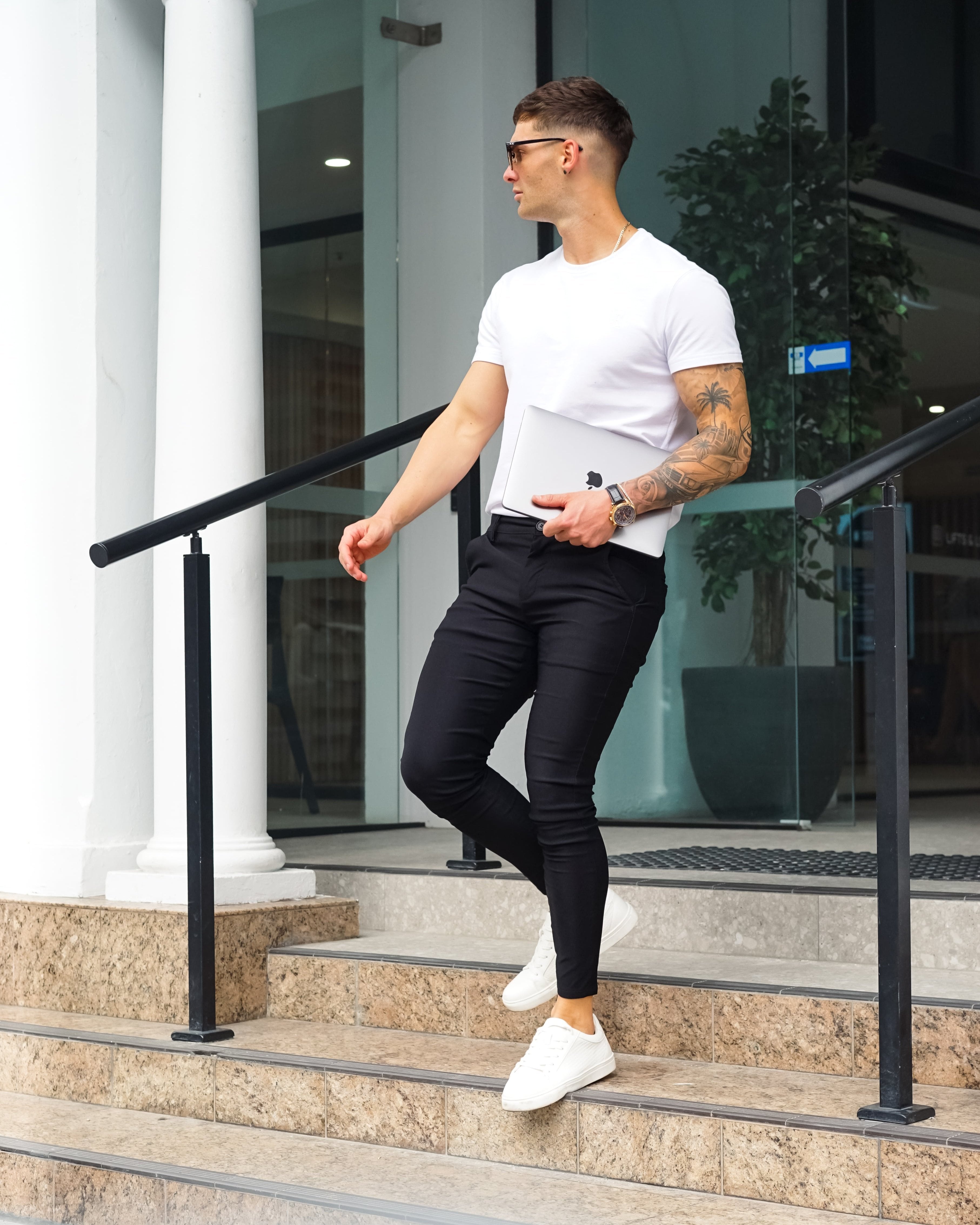 Stain Resistant Slim Fit Tee | White