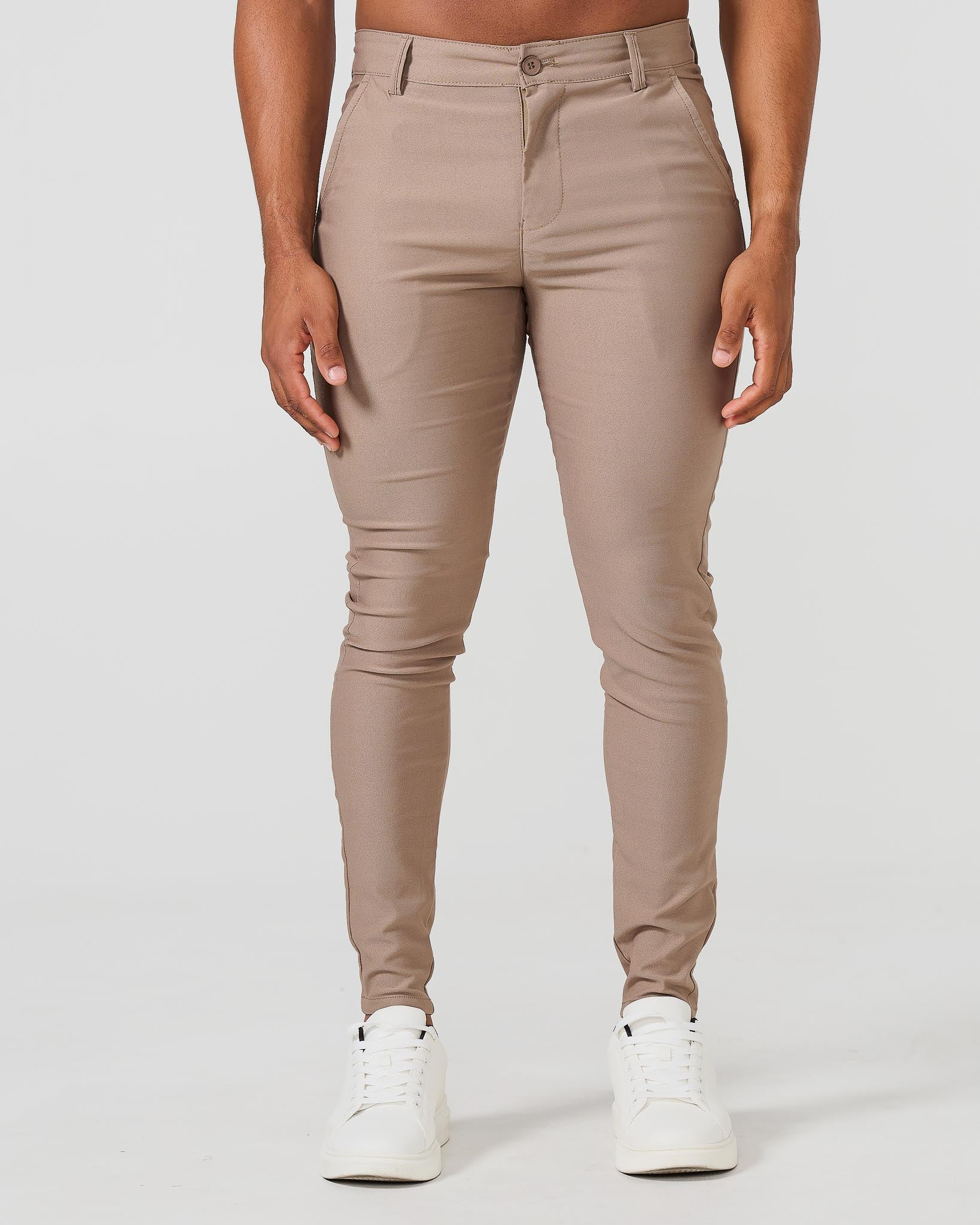 Khaki Stretch Chino Pants