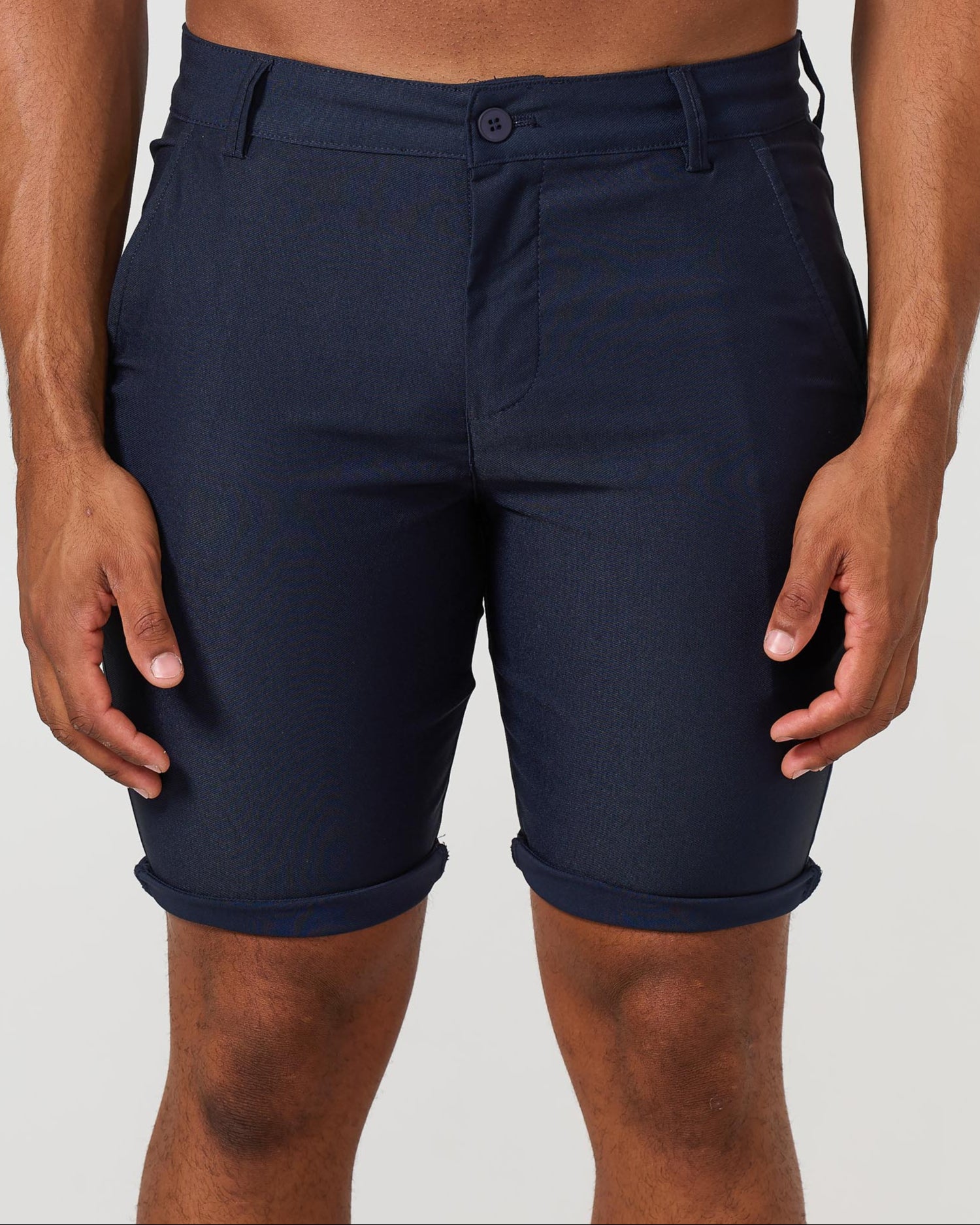 Navy Stretch Chino Shorts