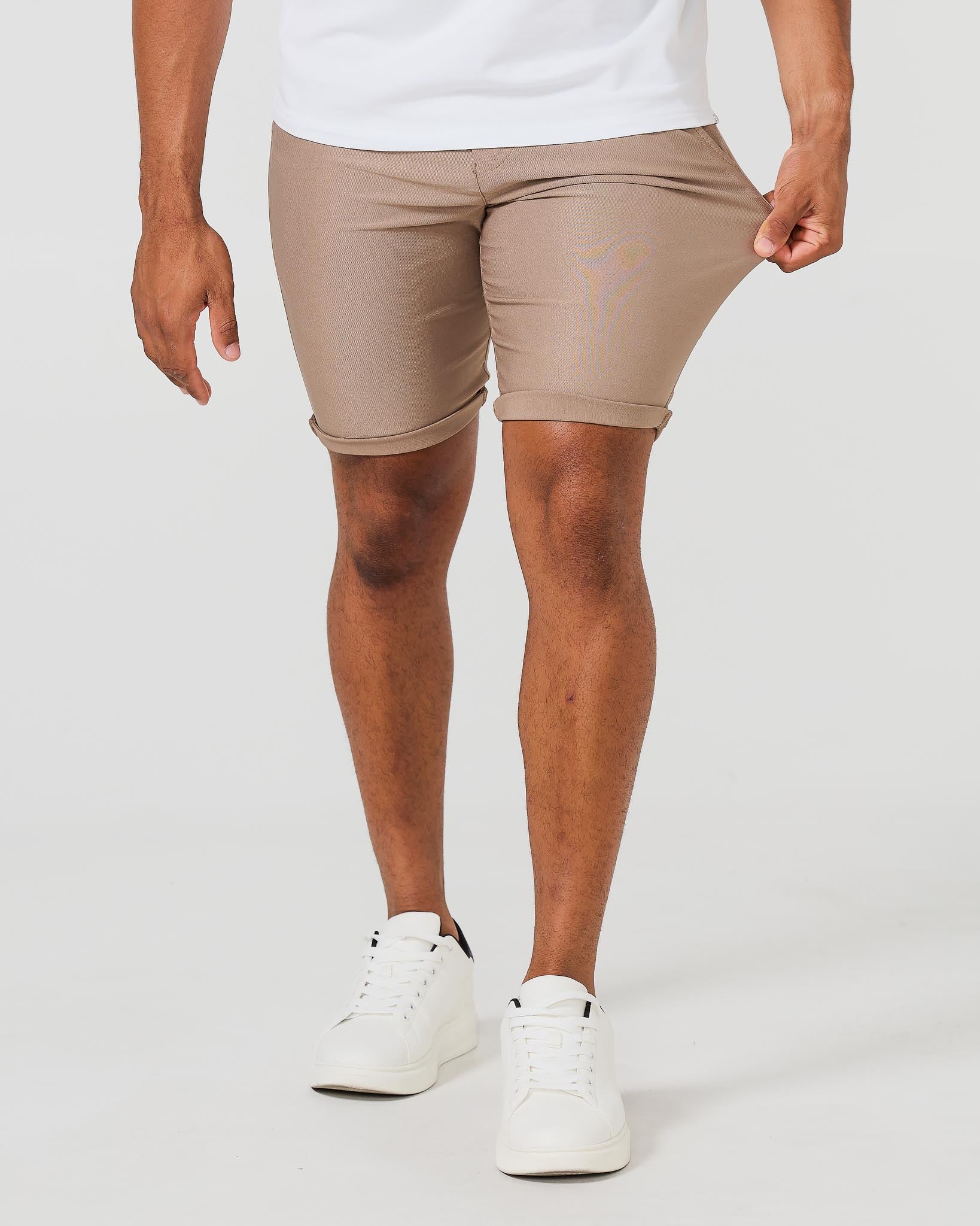 Khaki Stretch Chino Shorts