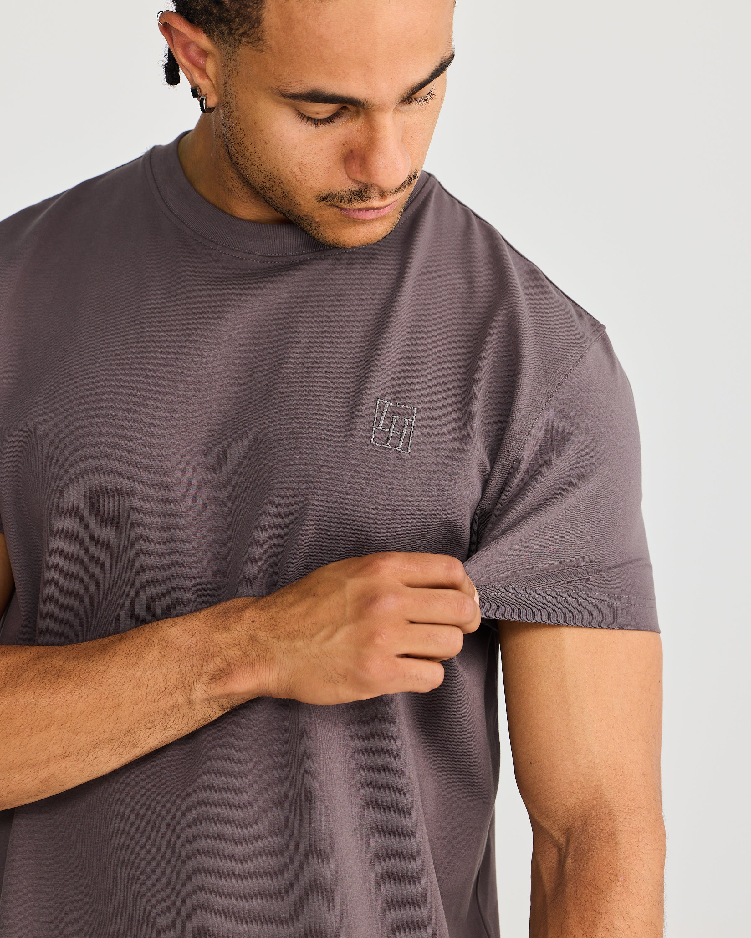 Stain Resistant Slim Fit Tee | Charcoal