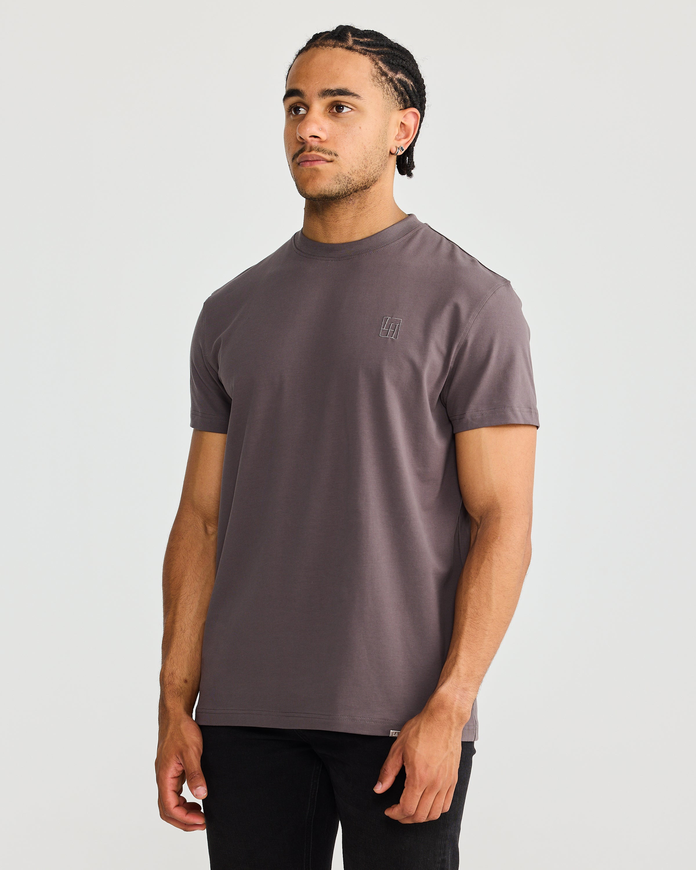 Stain Resistant Slim Fit Tee | Charcoal