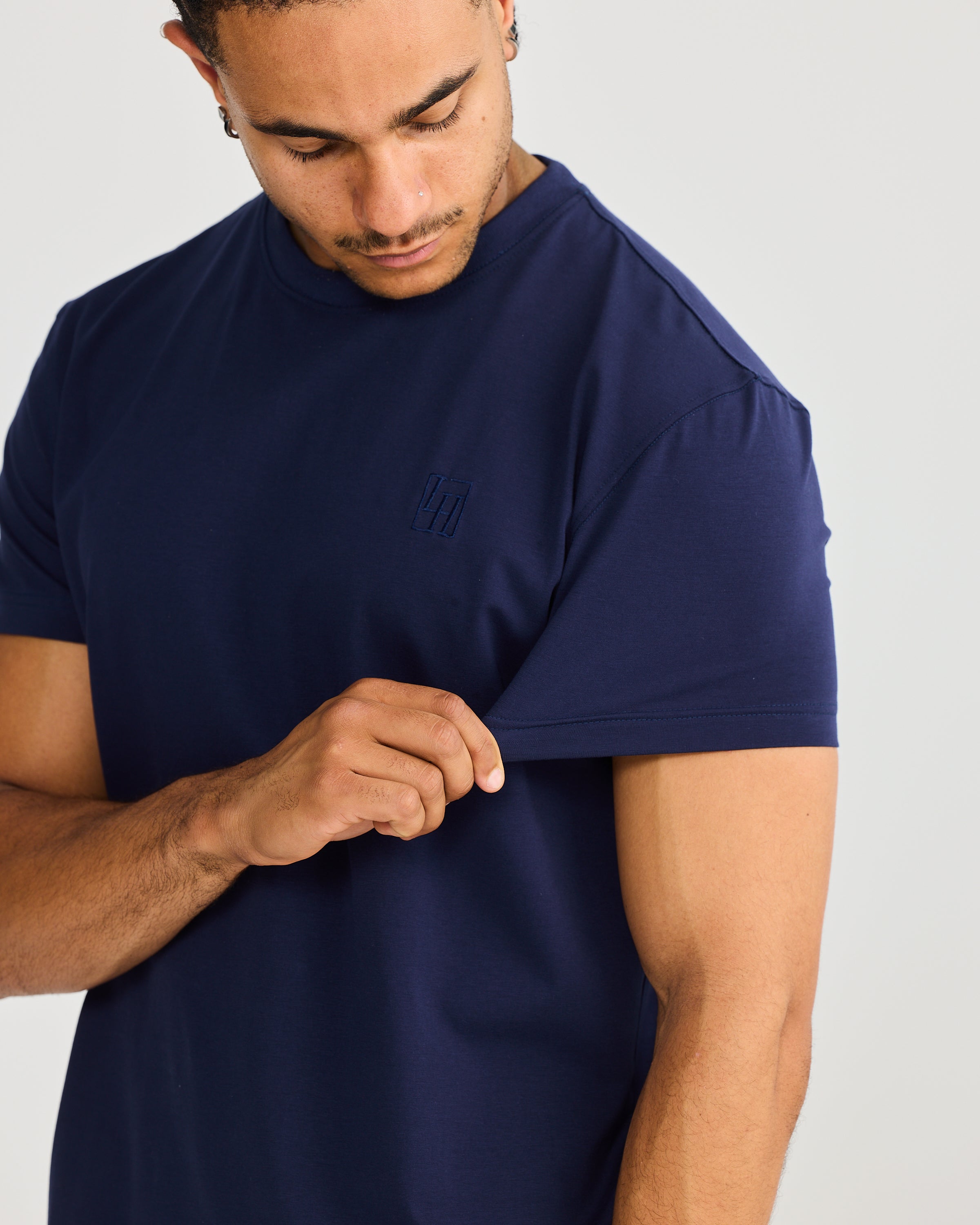 Stain Resistant Slim Fit Tee | Navy