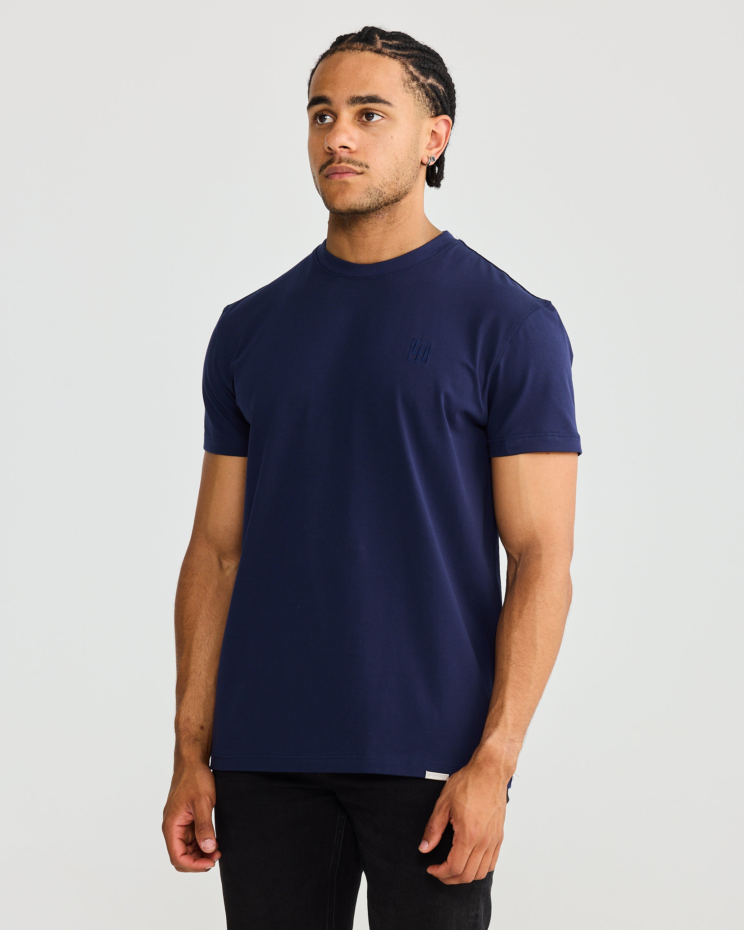 Stain Resistant Slim Fit Tee | Navy