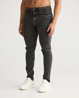 Washed Grey Slim Fit Jeans