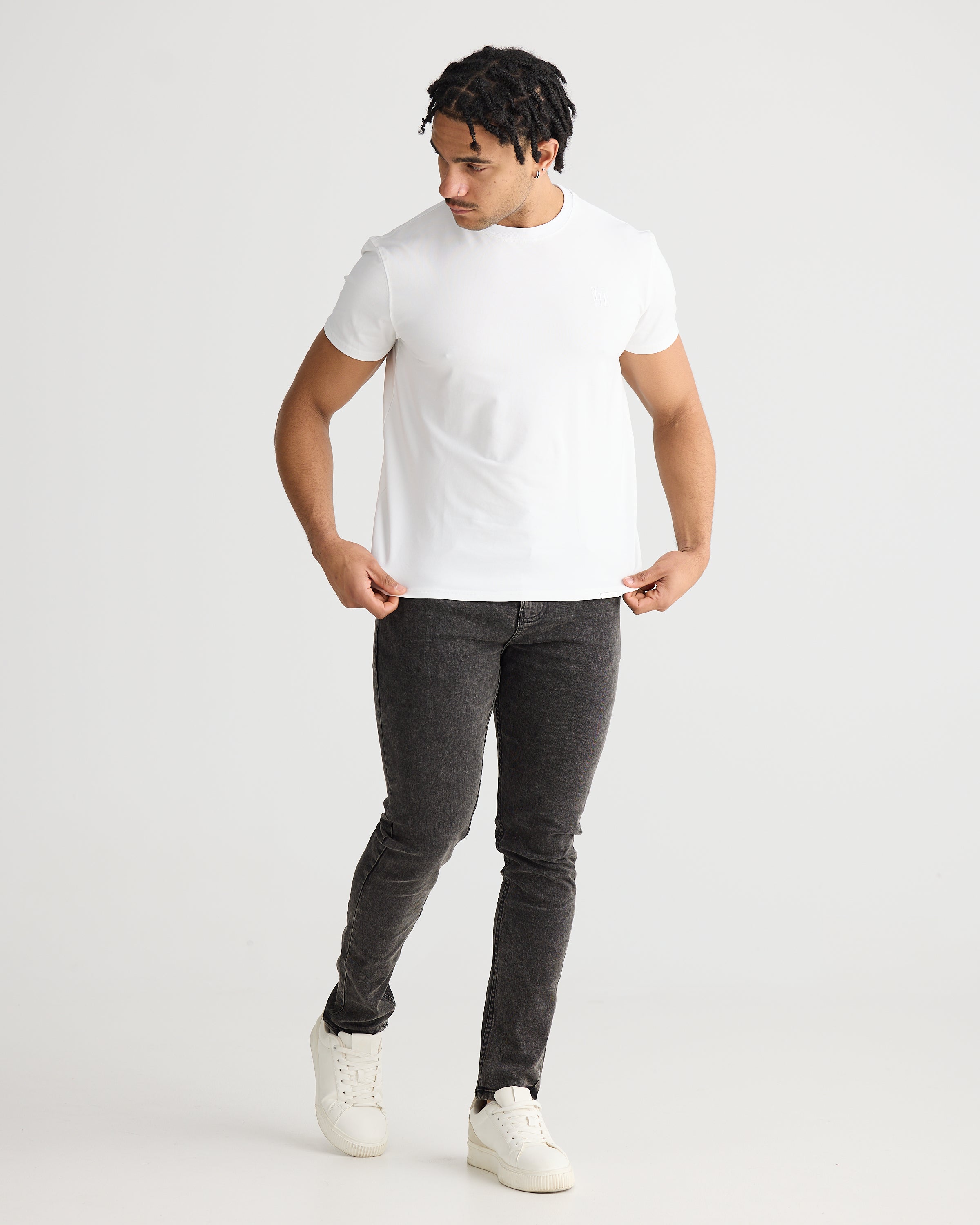 Washed Grey Slim Fit Jeans
