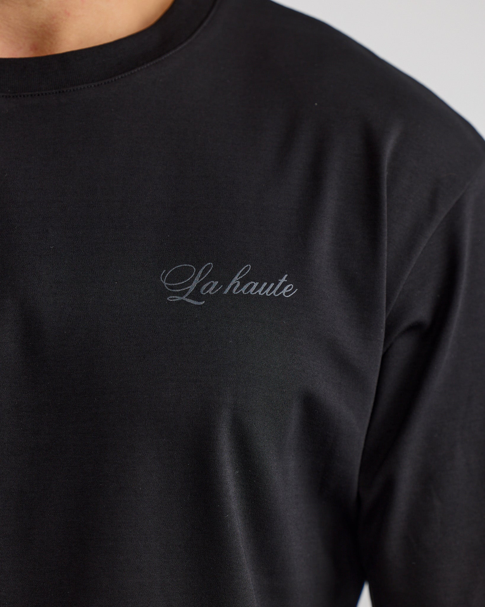 Black Cursive Box T-Shirt