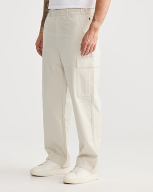 Cream Wide Fit Cargo Pant