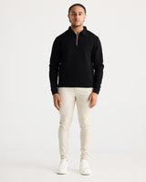 Black Long Sleeve Zip Polo