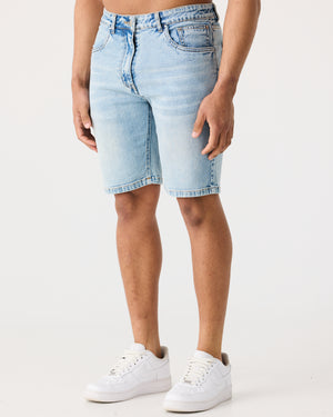 Vintage Blue Slim Fit Denim Short