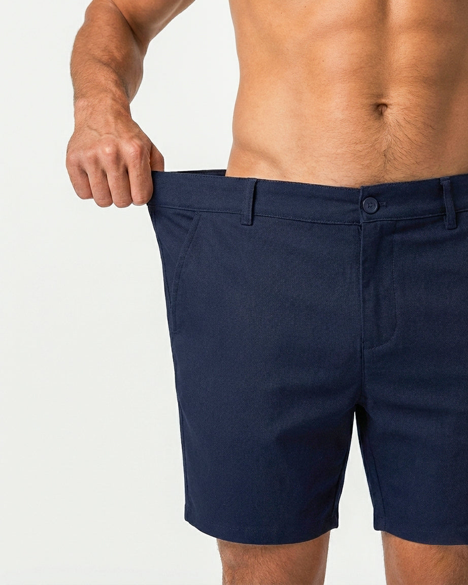 Navy Slim Fit - Stretch Chino Shorts