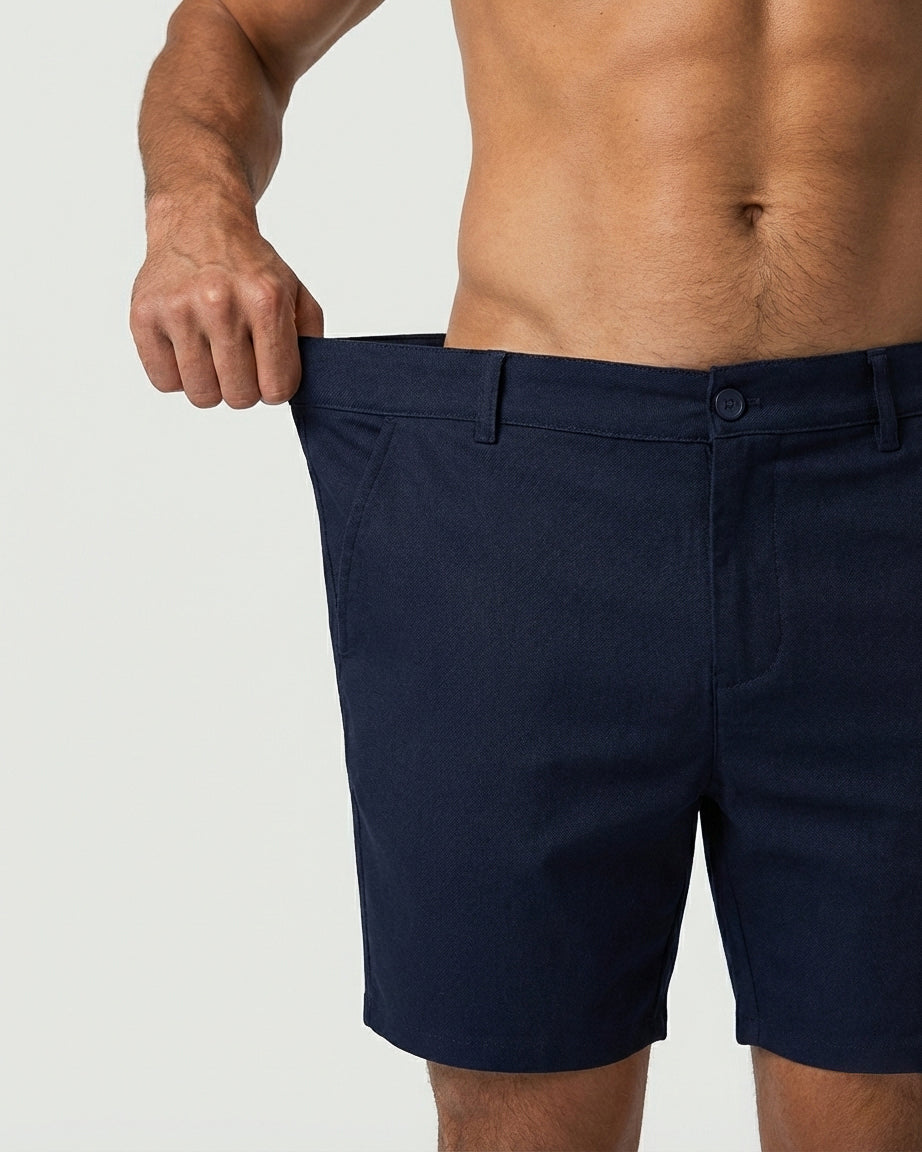 Navy Slim Fit - Stretch Chino Shorts