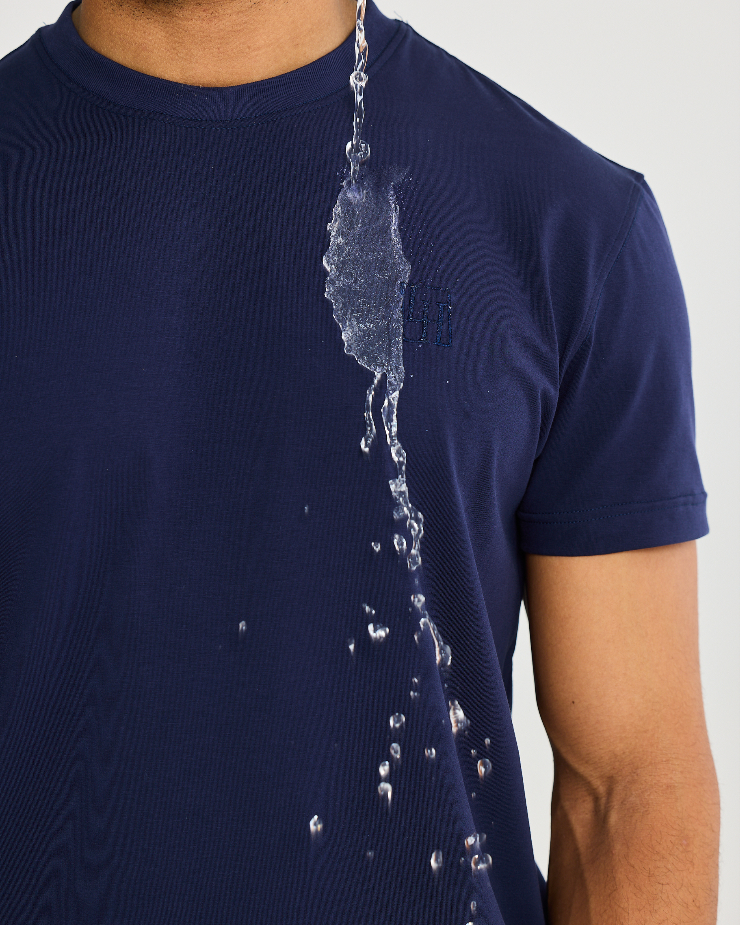 Stain Resistant Slim Fit Tee | Navy