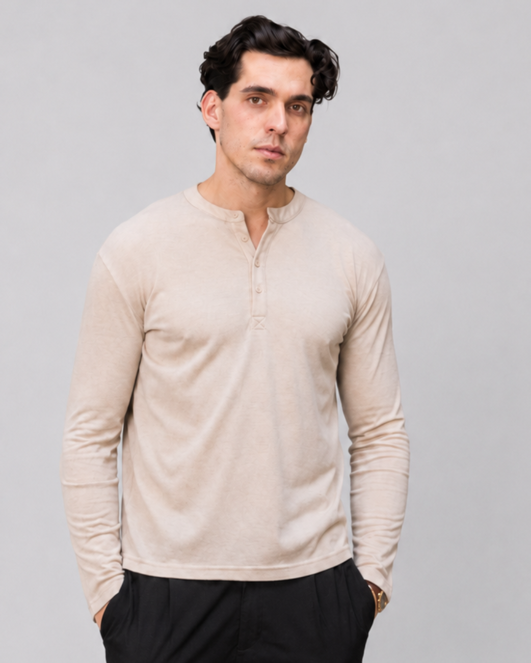 Oat Long Sleeve Henley
