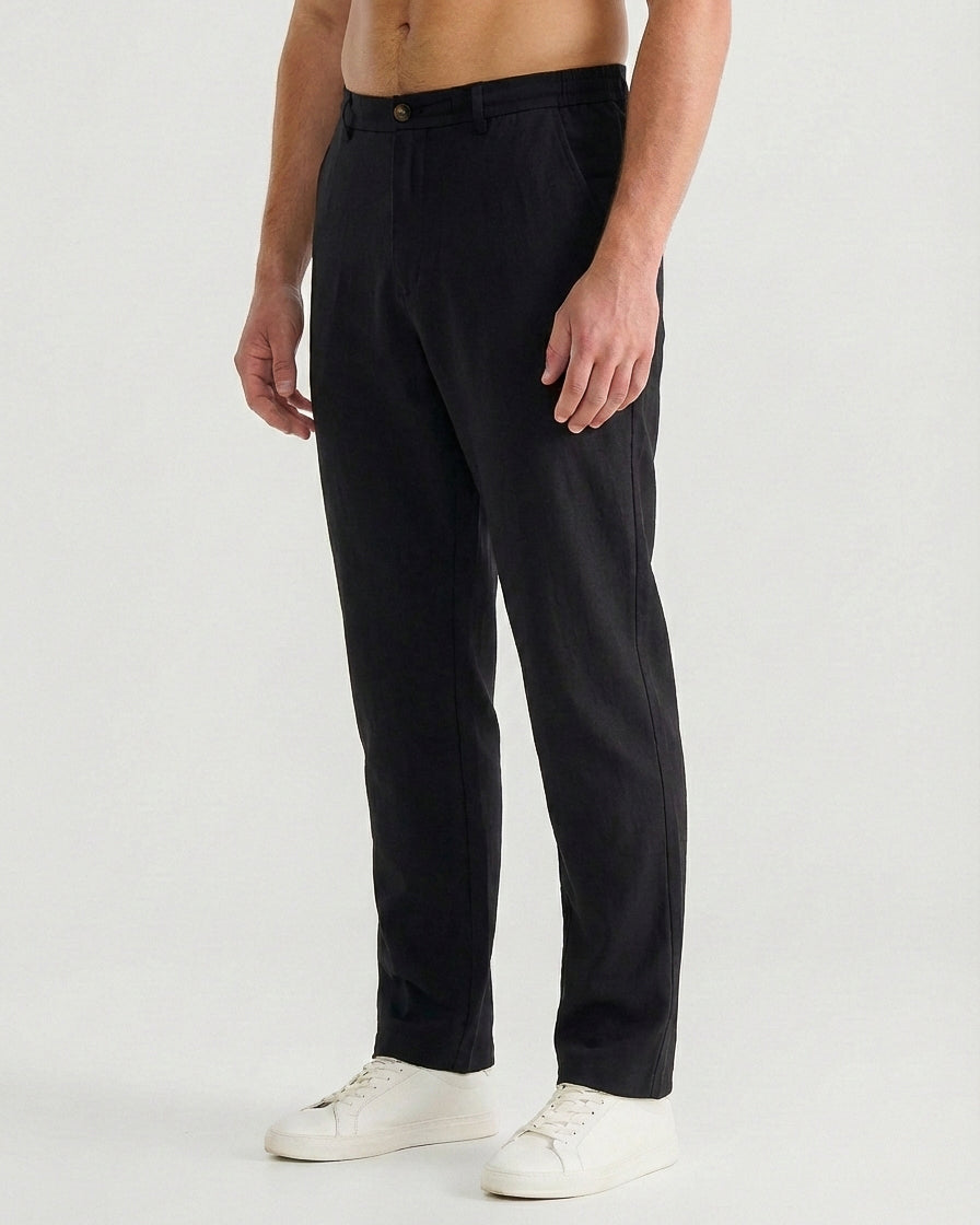 Black Linen Pant
