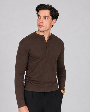 Espresso Long Sleeve Henley