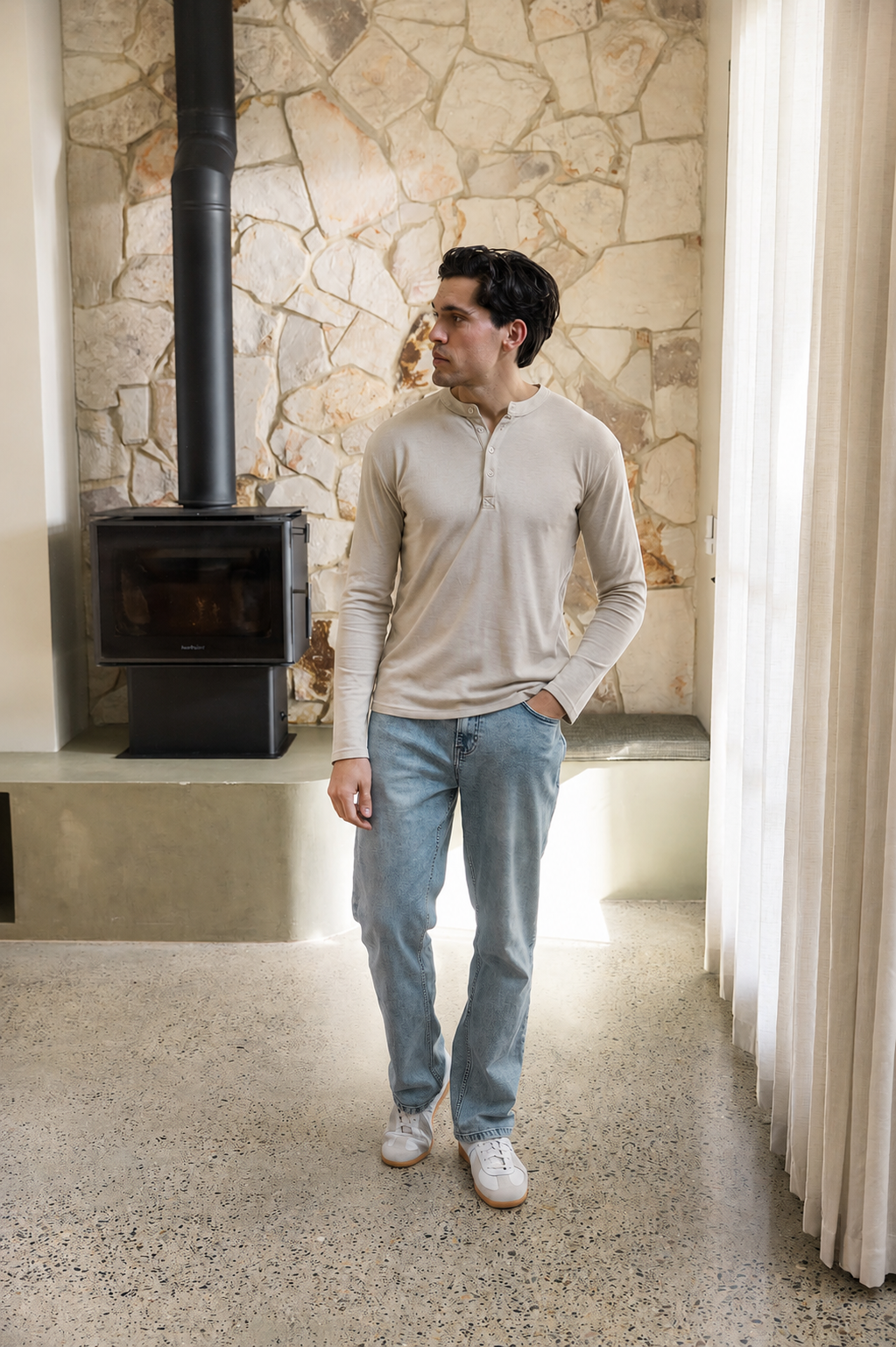 Oat Long Sleeve Henley