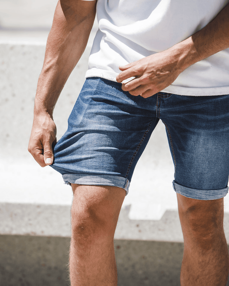 Shorts de top blue jean