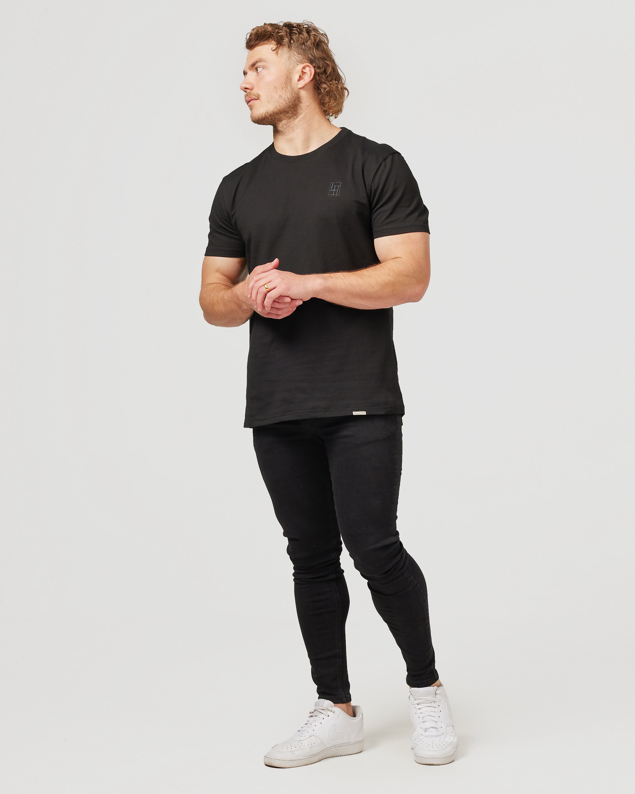 Stain Resistant Slim Fit Tee | Black