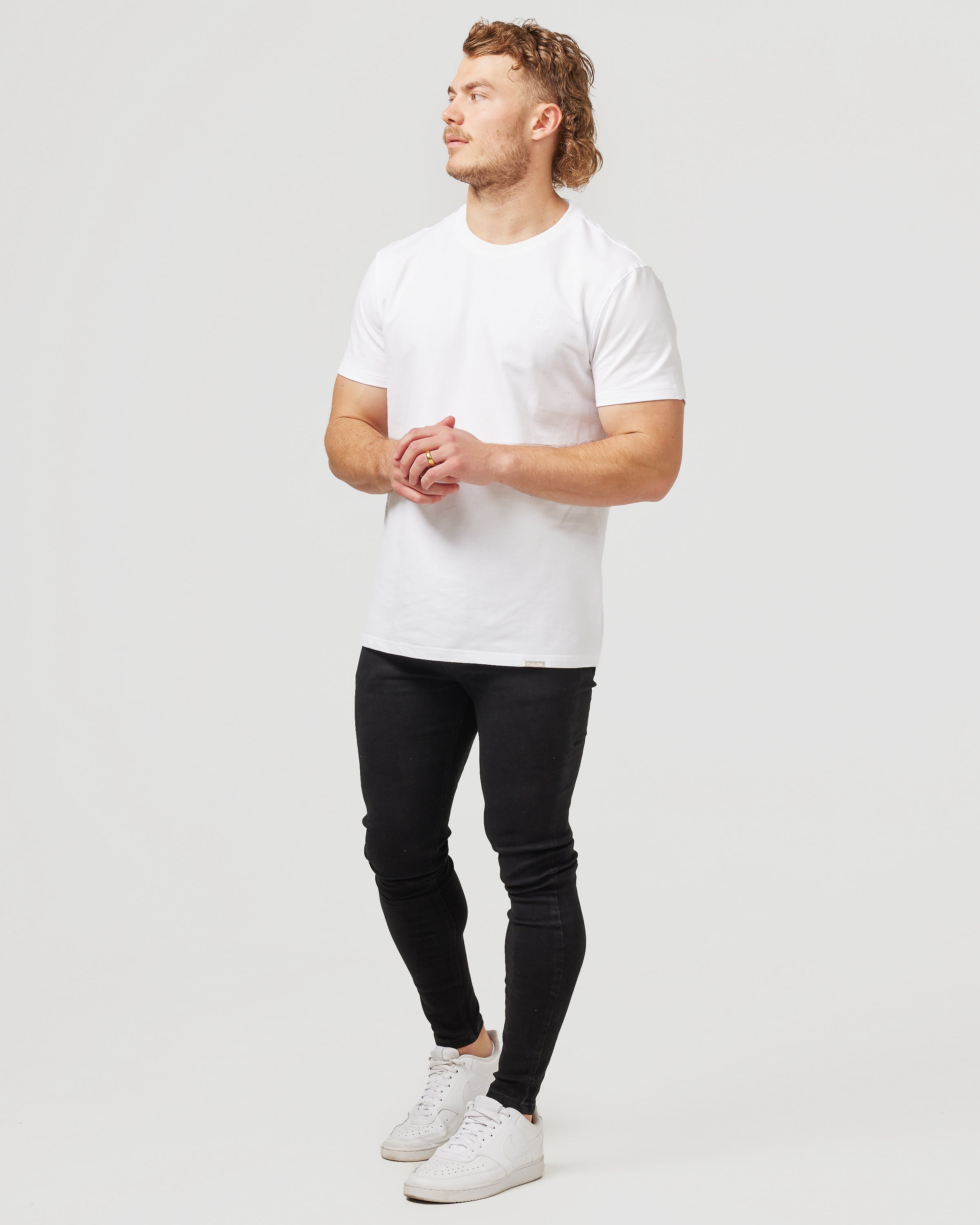 Stain Resistant Slim Fit Tee | White