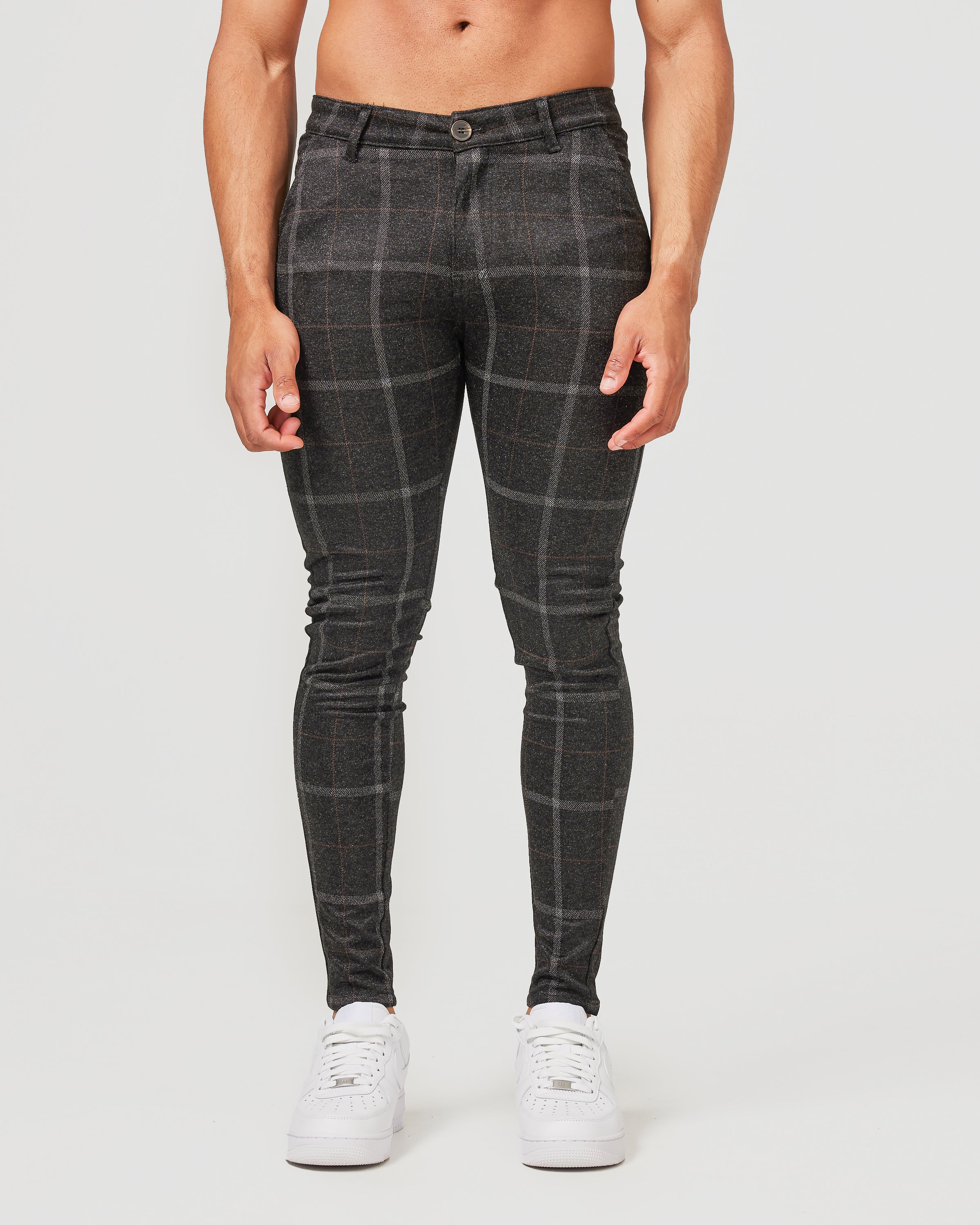 Dark Check Pants