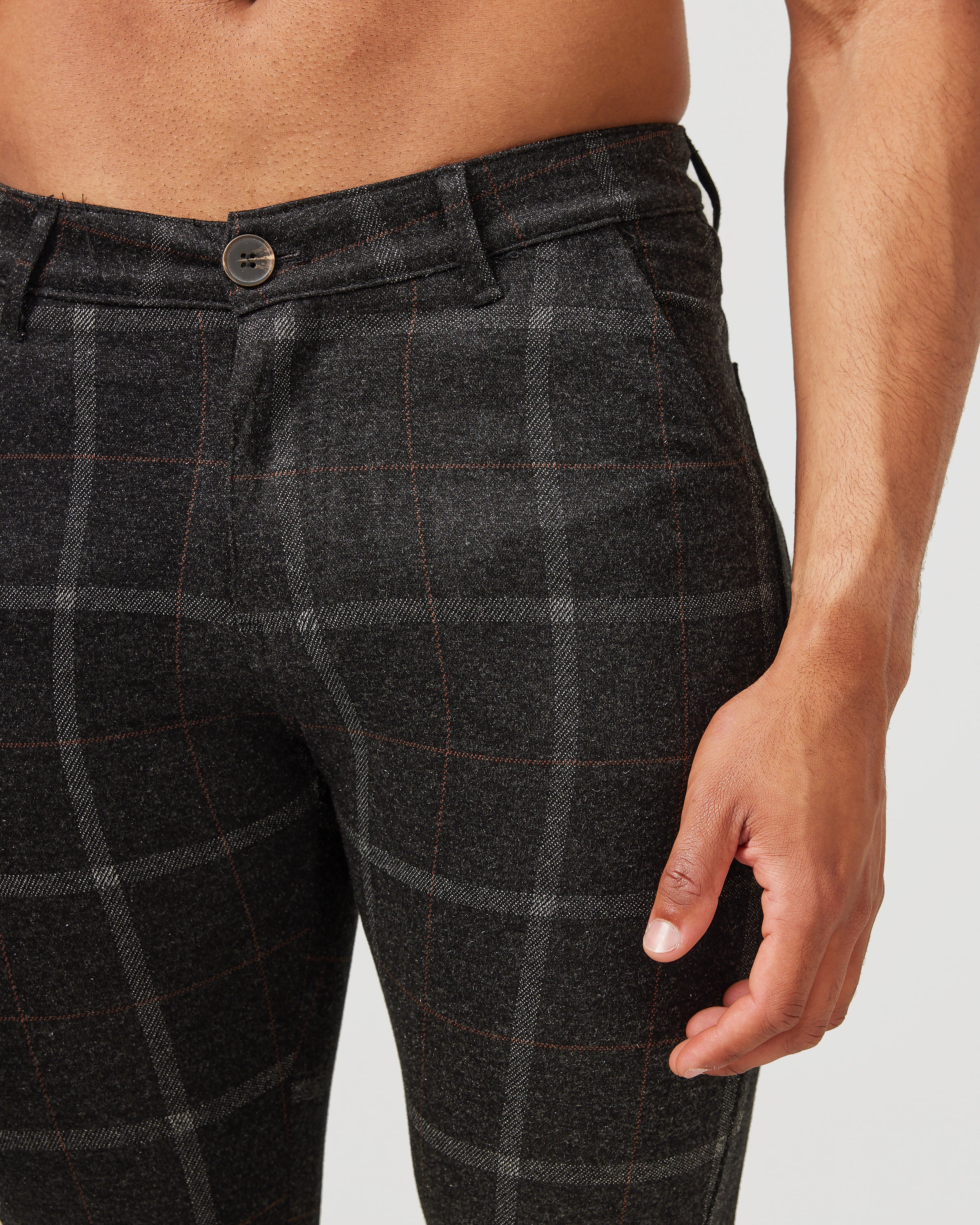 Dark Check Pants