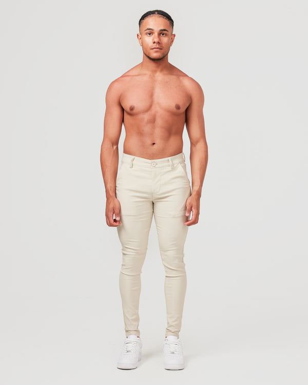 Front of Sand coloured Chino pants