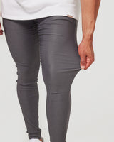 Grey Stretch Chino Pants