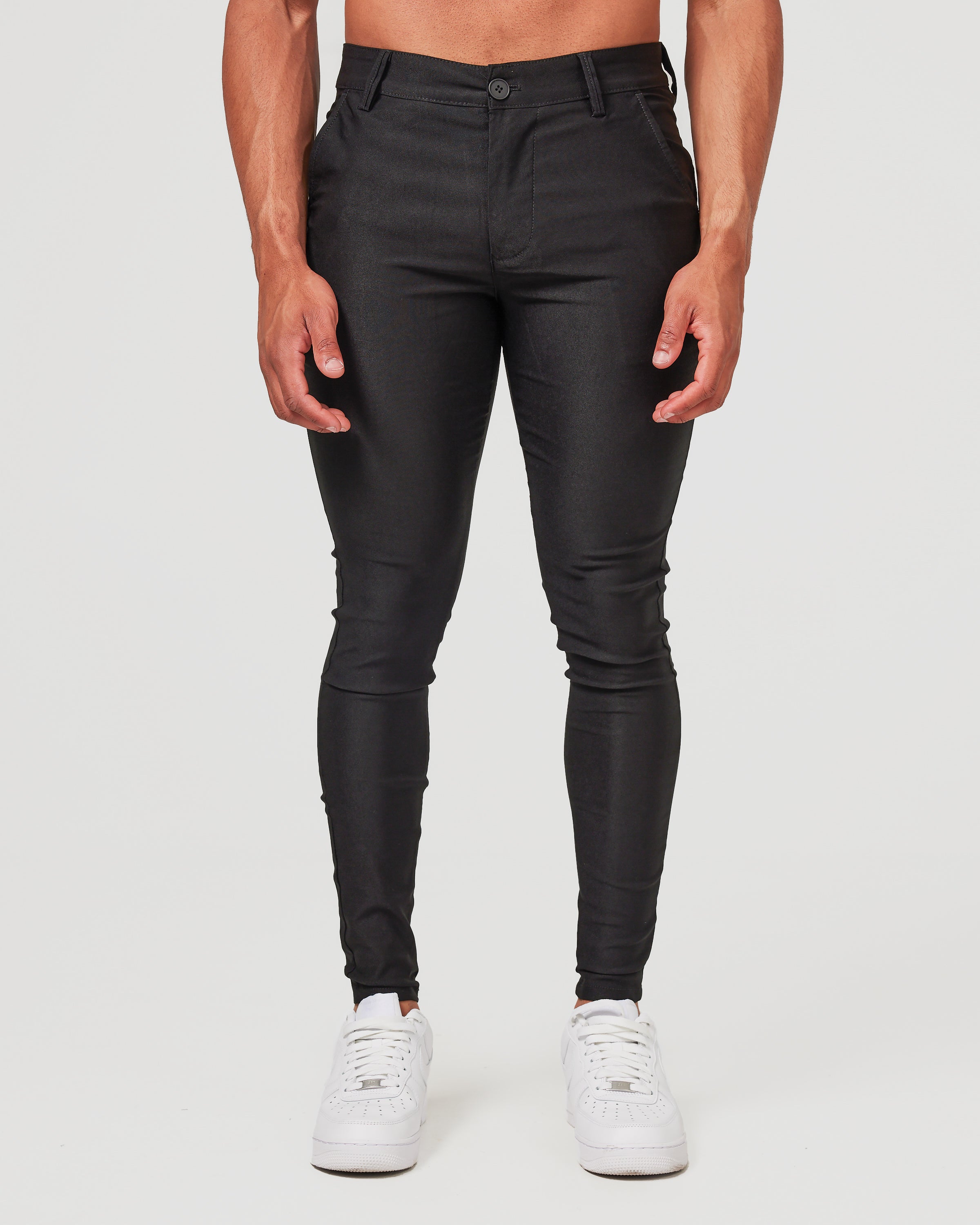 Black Stretch Chino Pants