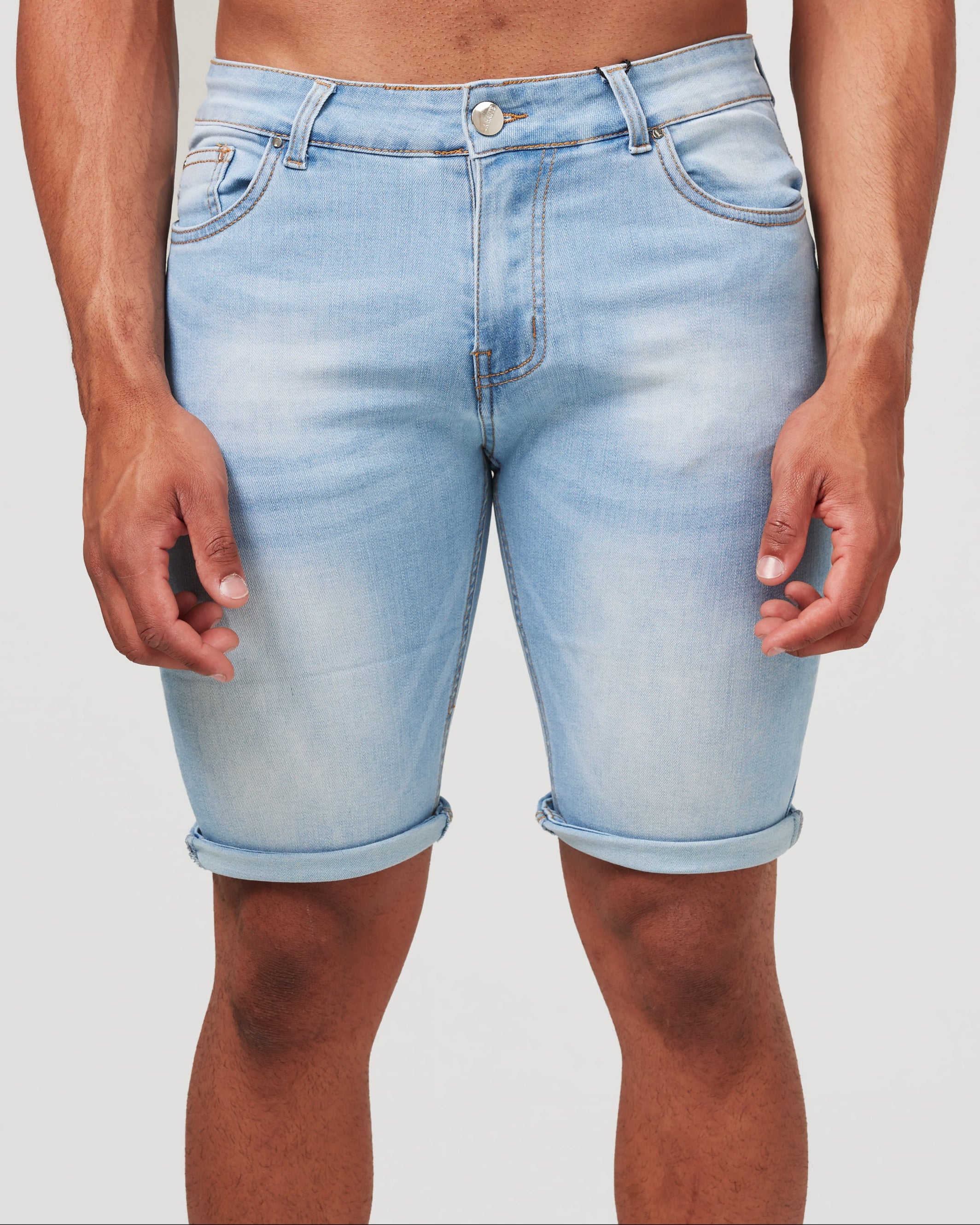 Light Blue Denim Shorts Men s Denim Shorts La Haute