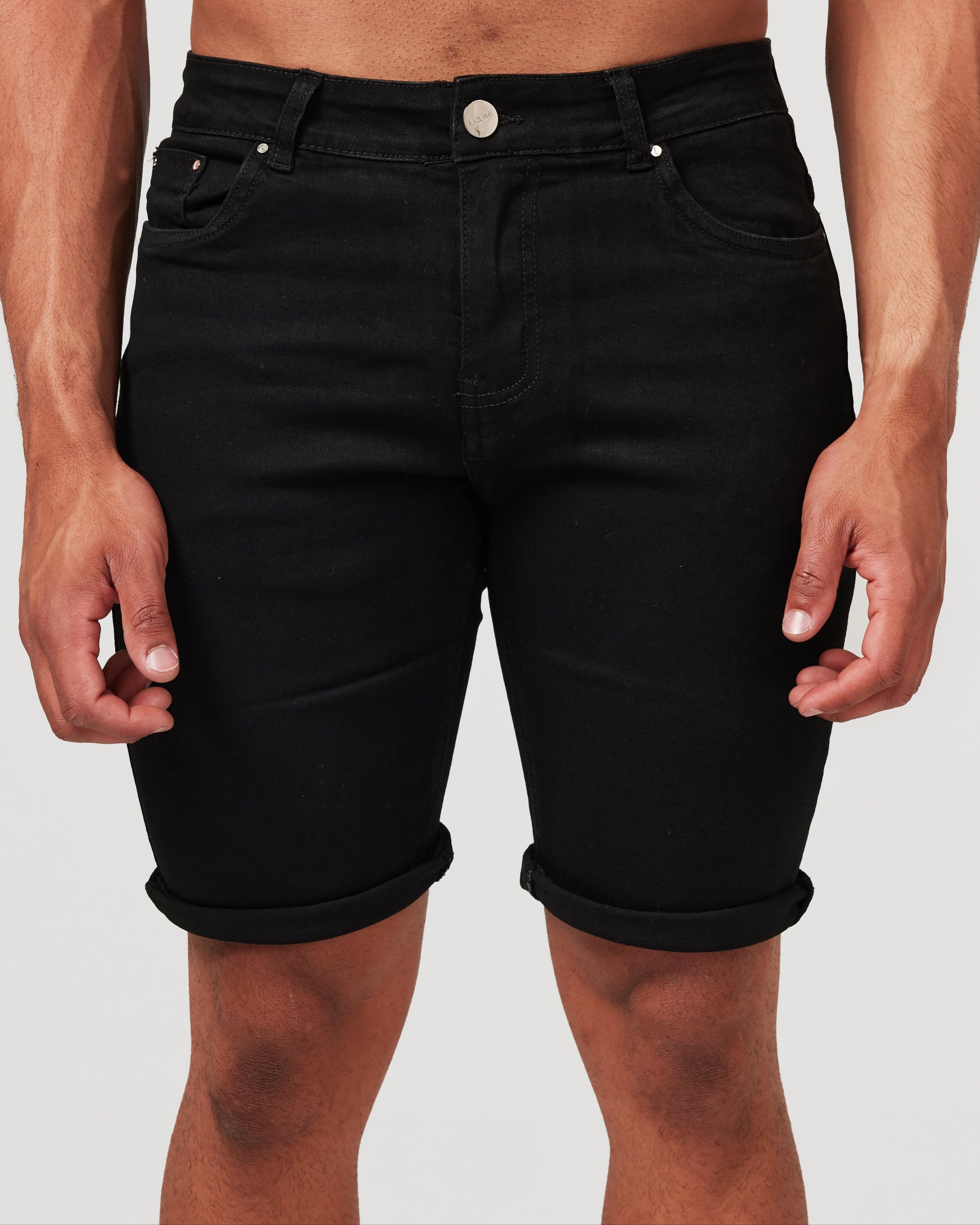 Black Denim Shorts